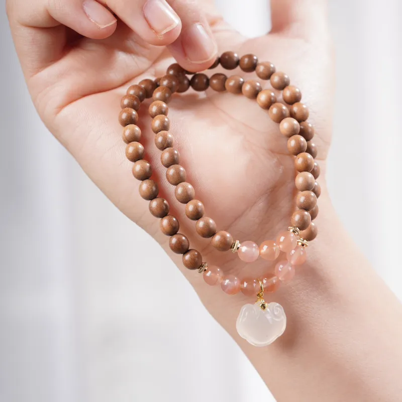 FANGYUANXIAOFU Laoshan Sandalwood Fragrance Bracelets Unisex-2