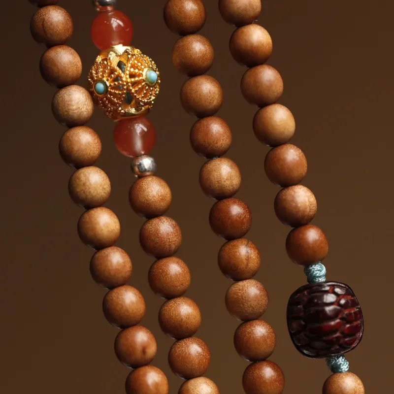 FANGYUANXIAOFU Laoshan Sandalwood Wooden Bracelets Unisex-6