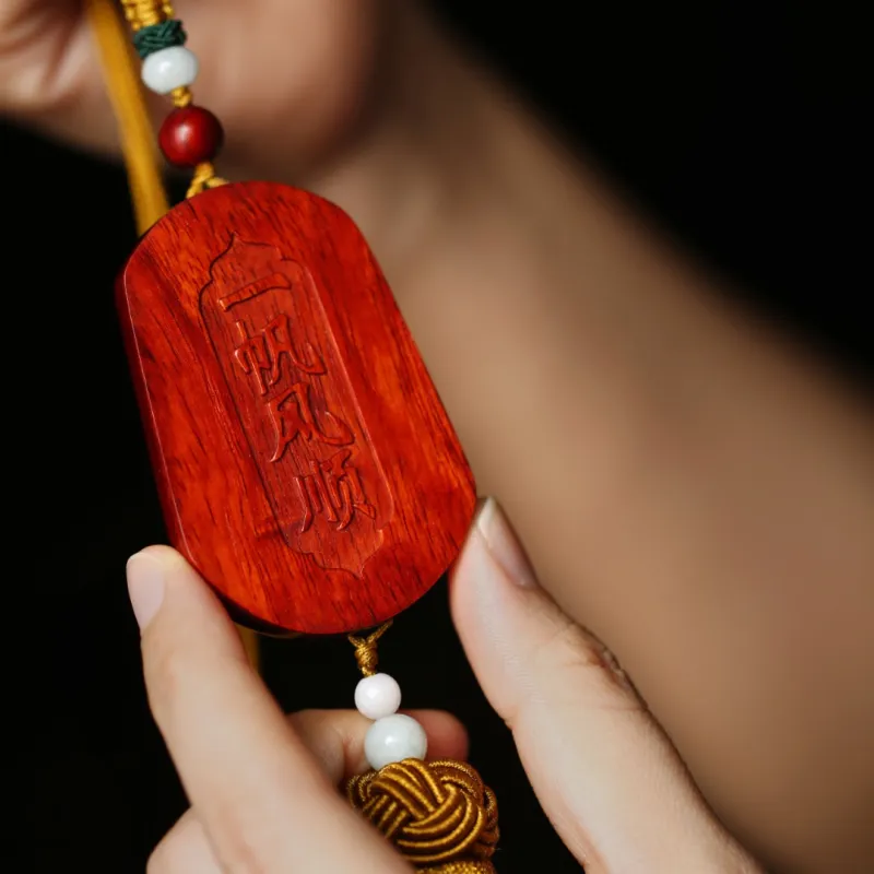 FANGYUANXIAOFU Rosewood Pendants Unisex-6