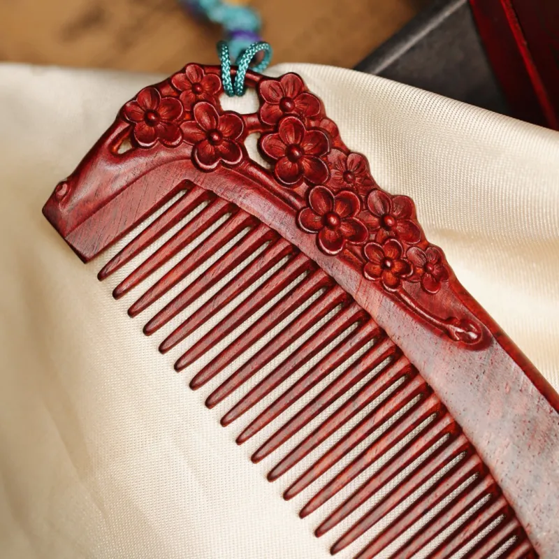 FANGYUANXIAOFU Rosewood Wooden Comb Women's-4