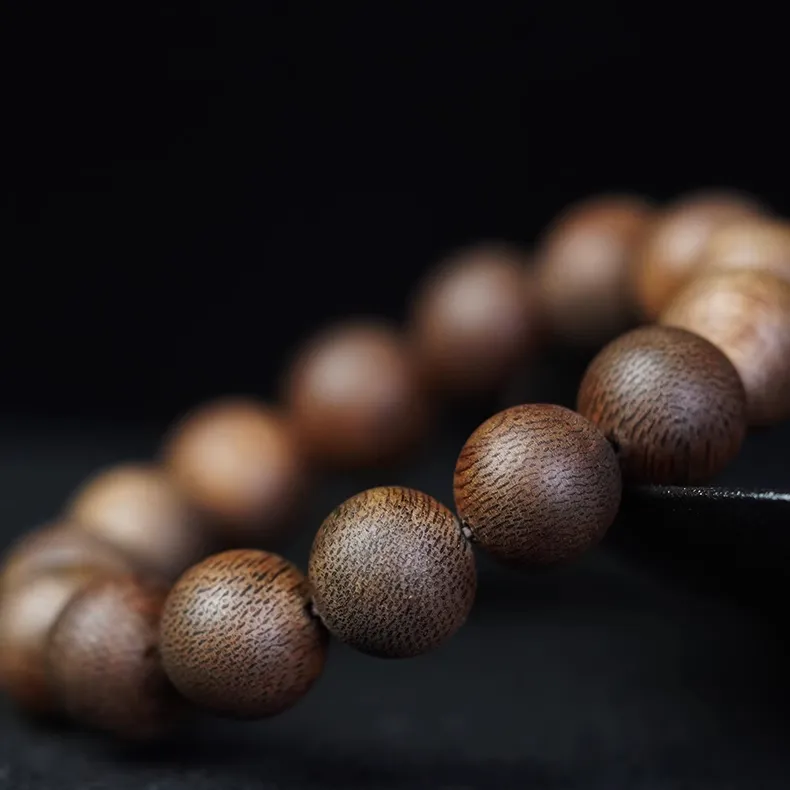 FANGYUANXIAOFU Fragrance Enhancer, Agarwood Single Wrap, Plain Beaded Bracelet Unisex-6