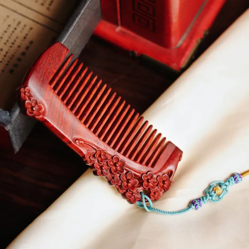 FANGYUANXIAOFU Rosewood Wooden Comb Women's-6