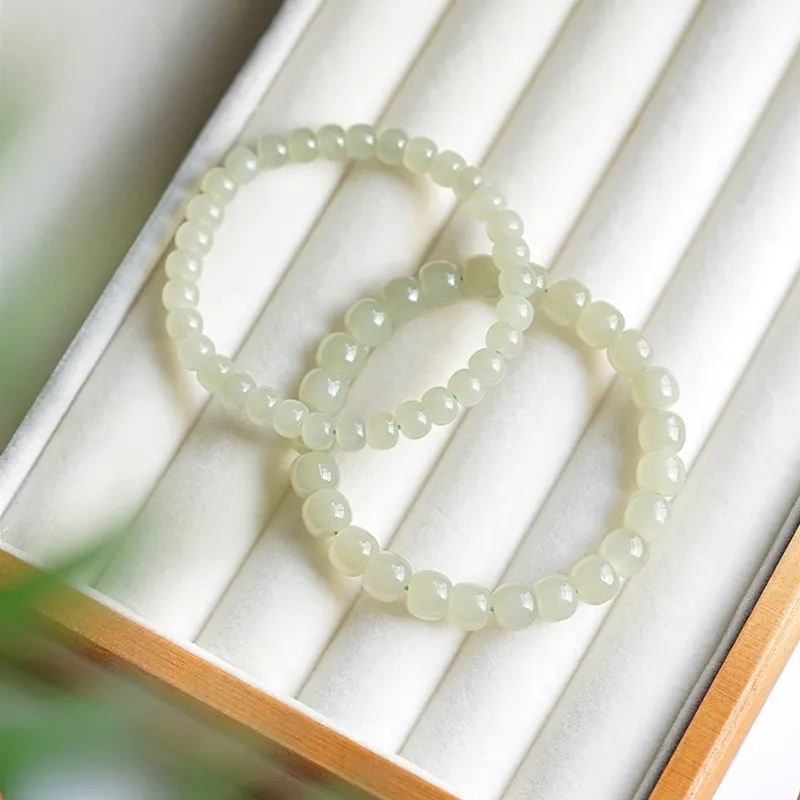 FANGYUANXIAOFU Hetian Jade Bracelets Green Jade Women's-3