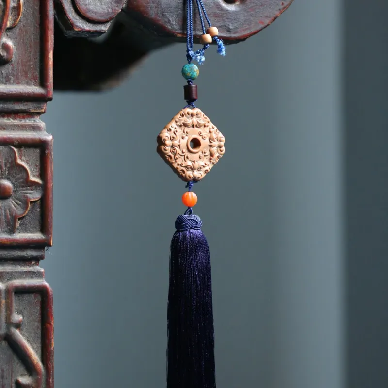 FANGYUANXIAOFU Laoshan Sandalwood Pendants Unisex-5