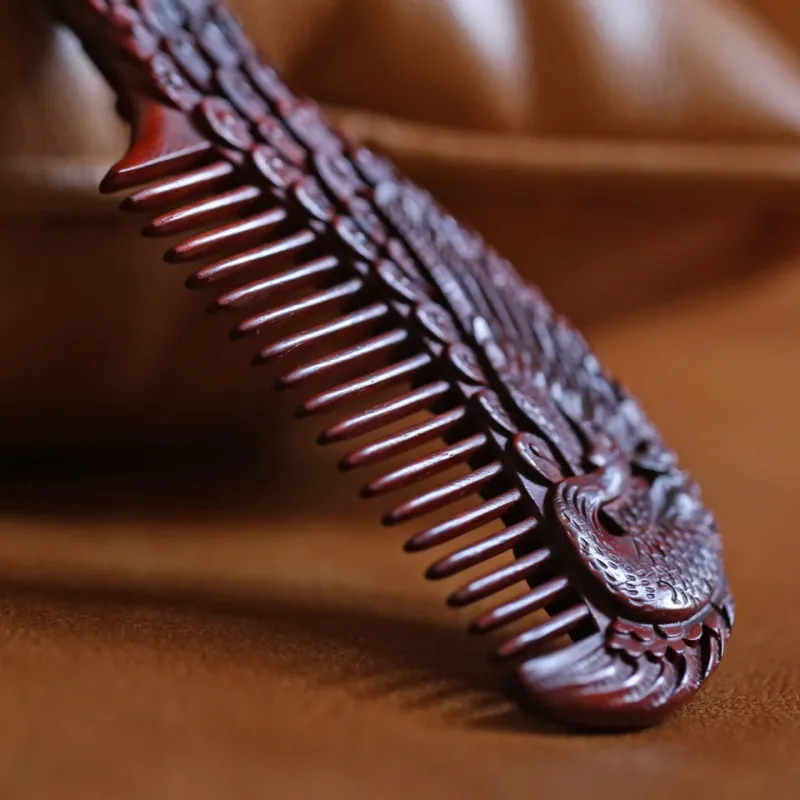 FANGYUANXIAOFU Rosewood Wooden Comb Women's-6