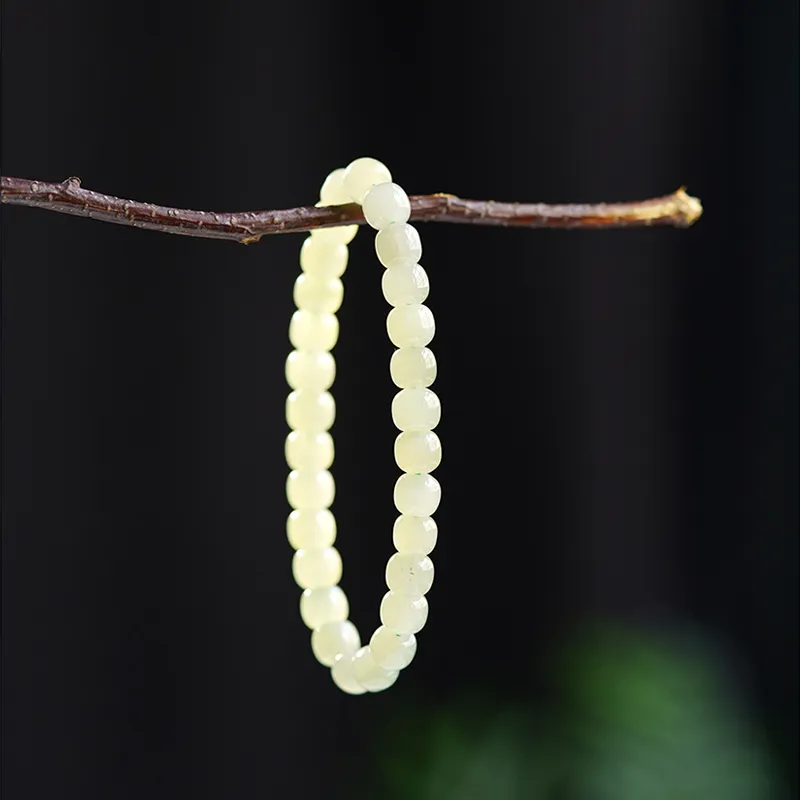 FANGYUANXIAOFU Hetian Jade Bracelets Green Jade Women's-4