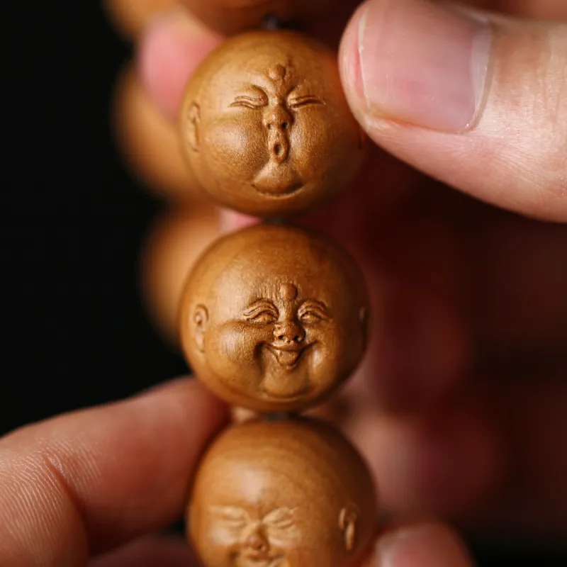 FANGYUANXIAOFU Laoshan Sandalwood Precious Wood Bracelets Men's-5
