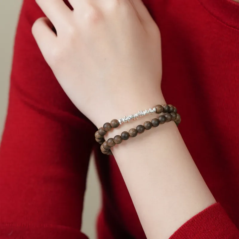 FANGYUANXIAOFU Agarwood Precious Wood Bracelets Unisex-2