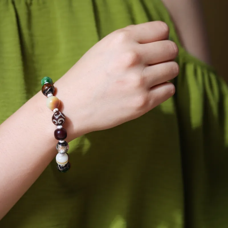 FANGYUANXIAOFU Colored Glaze Bracelets Unisex-6
