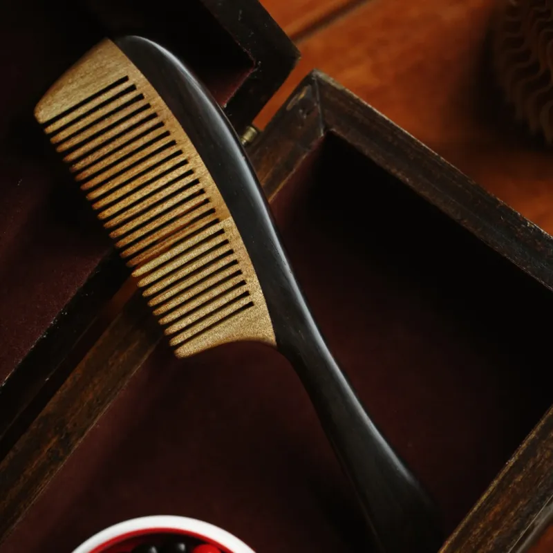 FANGYUANXIAOFU African Blackwood Wooden Comb Women's-2