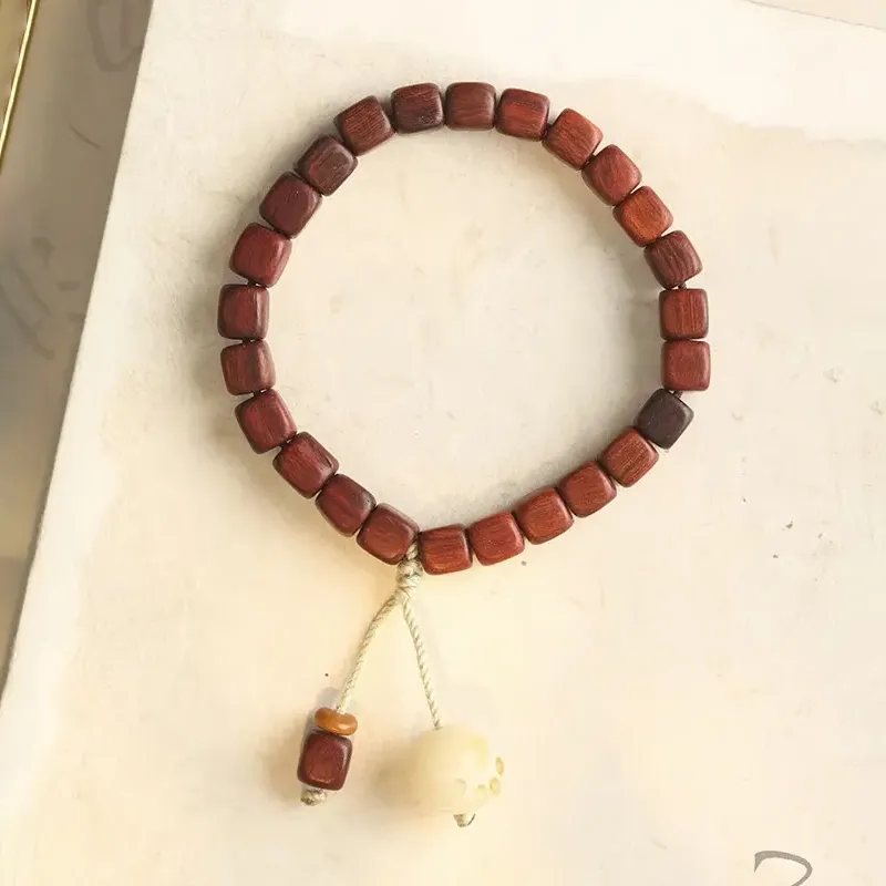 FANGYUANXIAOFU Pterocarpus Bracelets Unisex-2