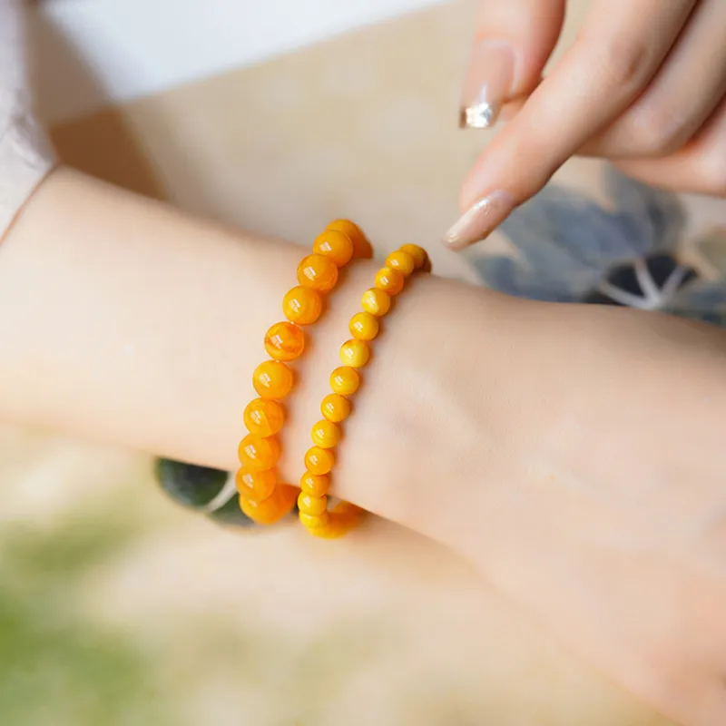 FANGYUANXIAOFU Beeswax Bracelets Women's-4