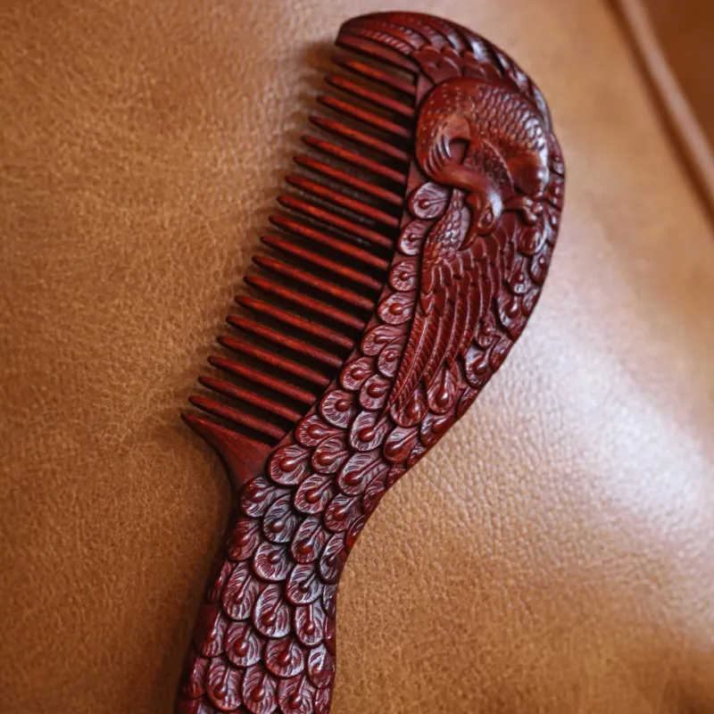 FANGYUANXIAOFU Rosewood Wooden Comb Women's-3