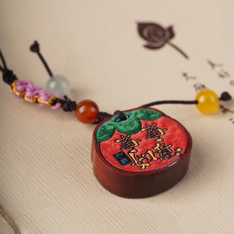 FANGYUANXIAOFU Pterocarpus Pendants Unisex-6