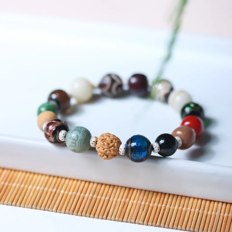 FANGYUANXIAOFU Colored Glaze Bracelets Unisex-1