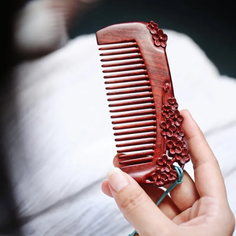 FANGYUANXIAOFU Rosewood Wooden Comb Women's-1