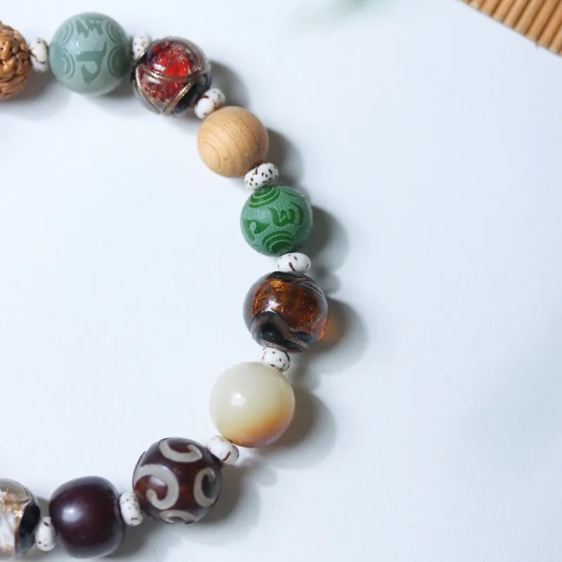 FANGYUANXIAOFU Colored Glaze Bracelets Unisex-2