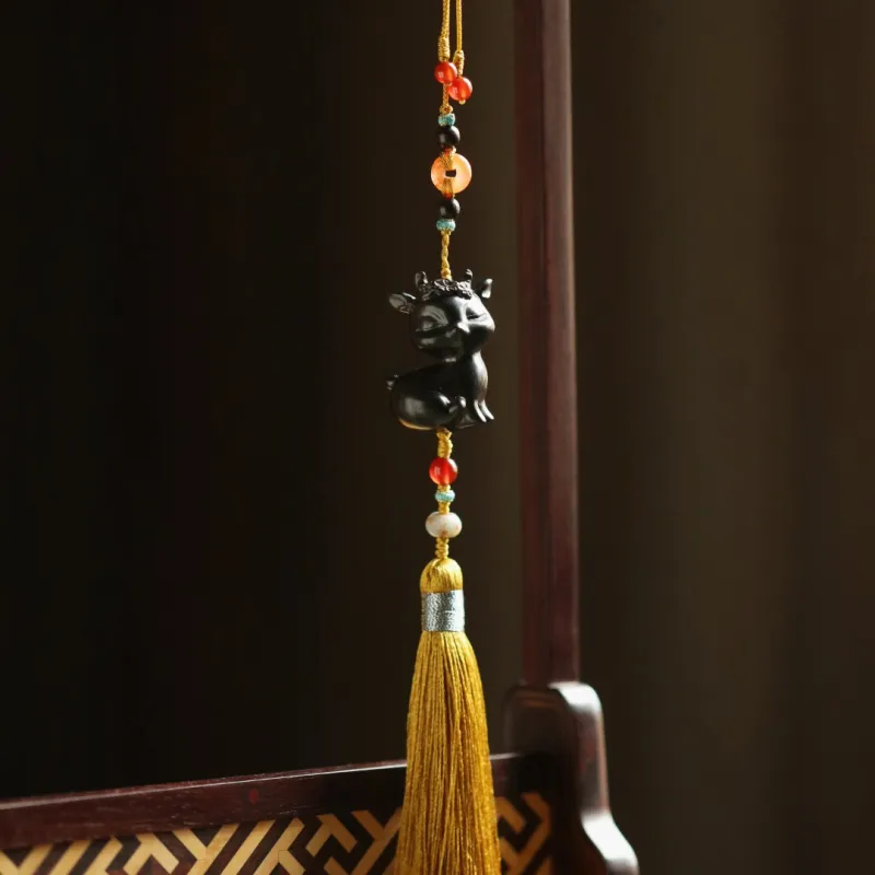 FANGYUANXIAOFU African Blackwood Pendants Unisex-5