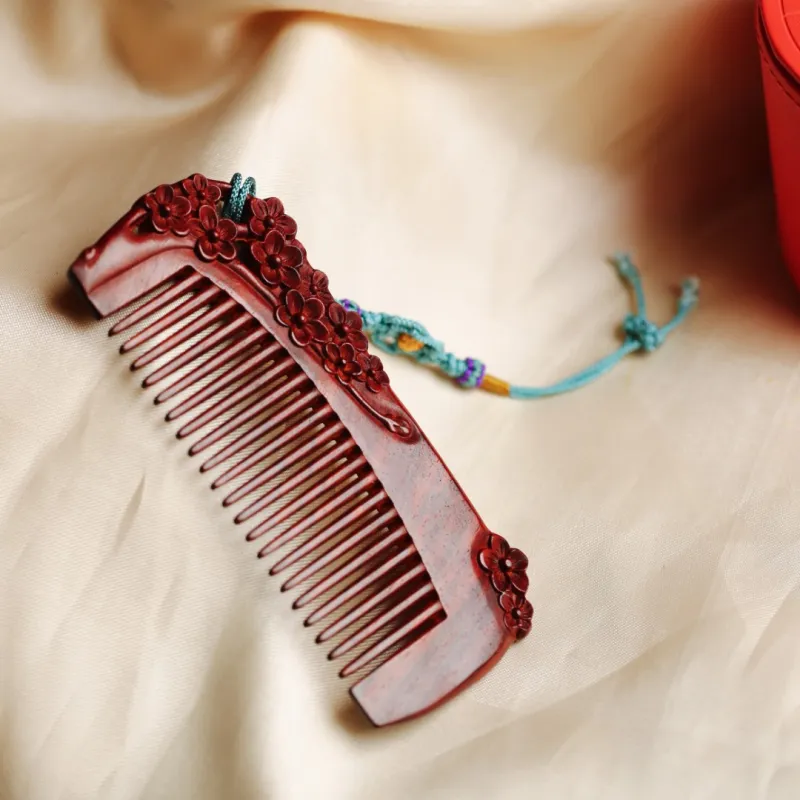 FANGYUANXIAOFU Rosewood Wooden Comb Women's-3