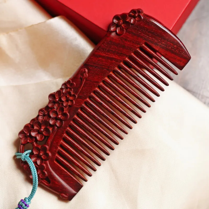 FANGYUANXIAOFU Rosewood Wooden Comb Women's-5