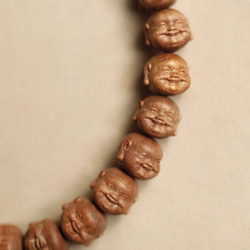 FANGYUANXIAOFU Laoshan Sandalwood Fragrance Precious Wood Bracelets Unisex-4