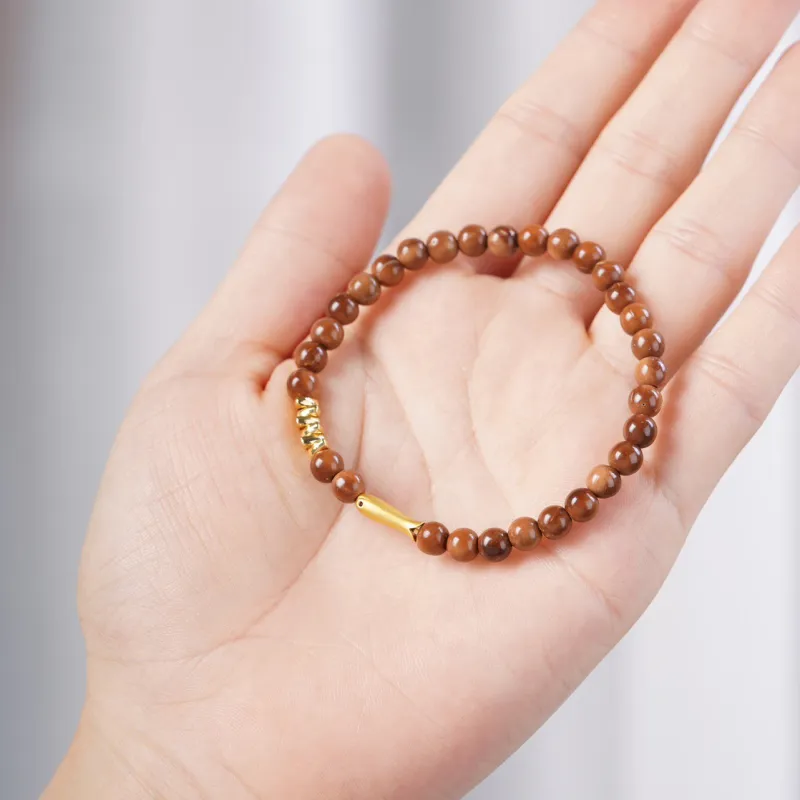 FANGYUANXIAOFU Kuka Premium High Throw Single Wrap Round Bead Bodhi Seed Bracelet Unisex-3