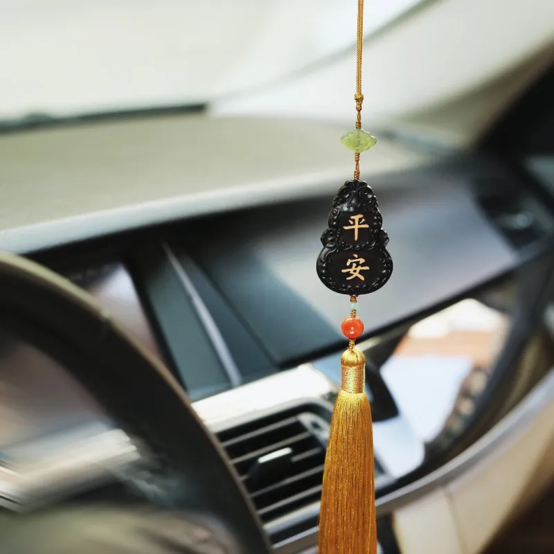 FANGYUANXIAOFU African Blackwood Wooden Products Pendants Unisex-4