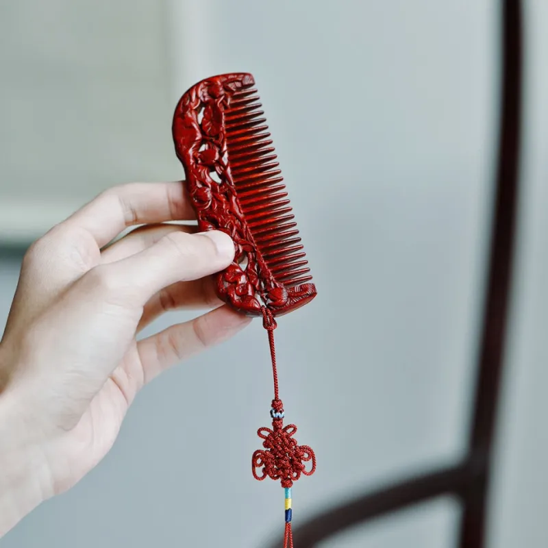 FANGYUANXIAOFU Rosewood Wooden Comb Women's-5