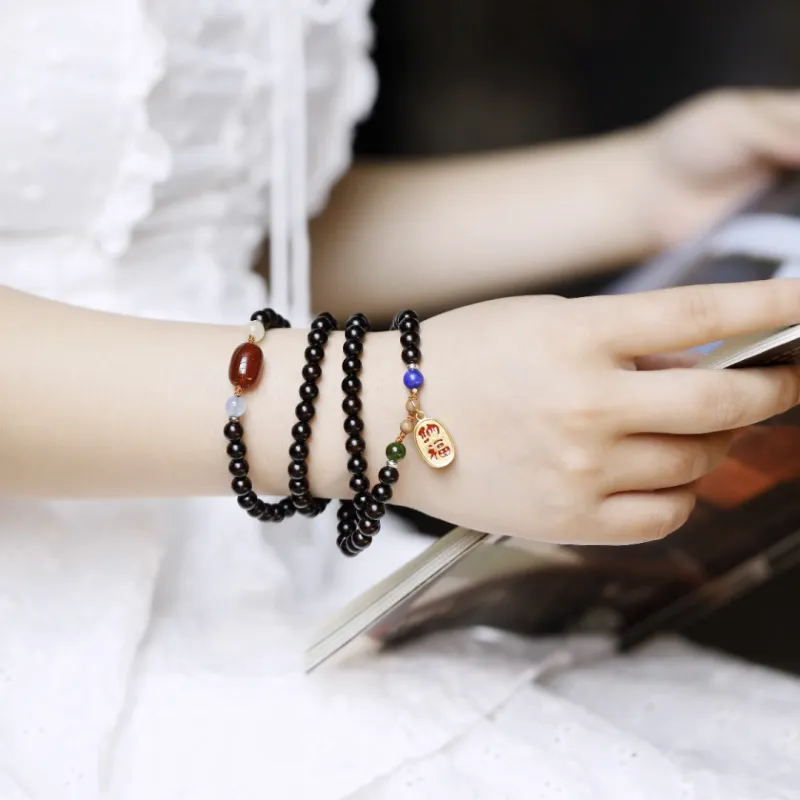 FANGYUANXIAOFU Rosewood Bracelets Women's-5