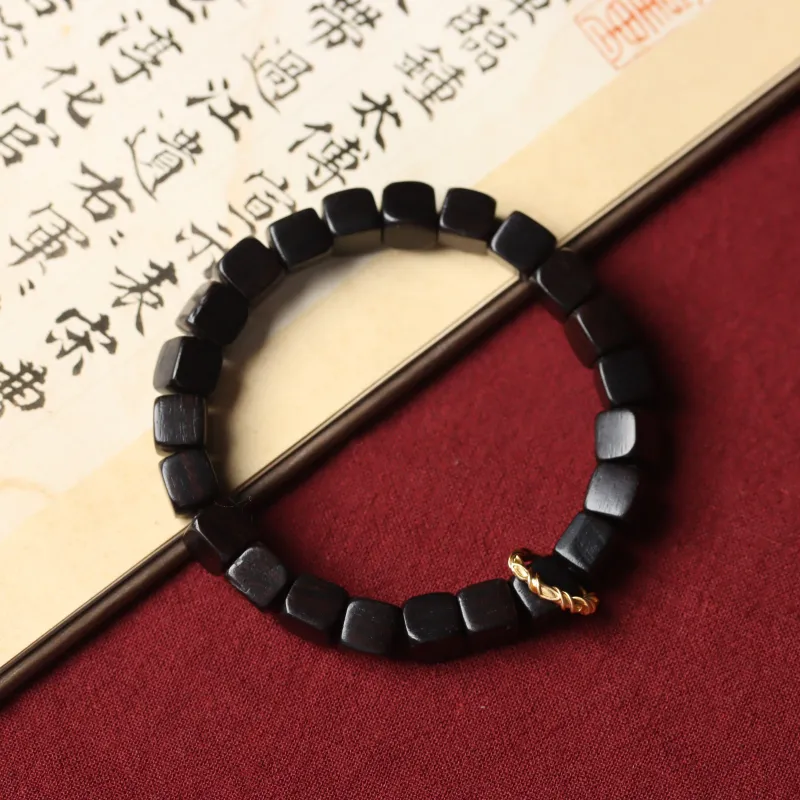 FANGYUANXIAOFU African Blackwood Bracelets Unisex-2