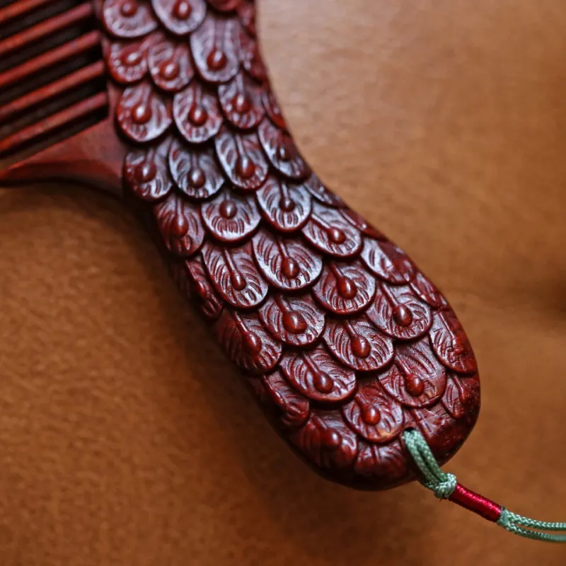 FANGYUANXIAOFU Rosewood Wooden Comb Women's-5