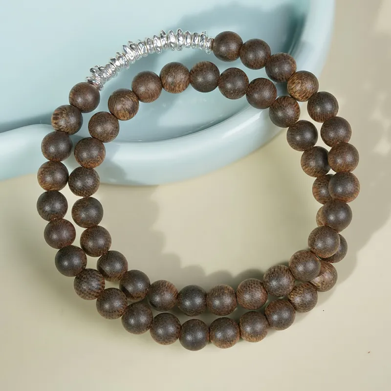 FANGYUANXIAOFU Agarwood Precious Wood Bracelets Unisex-1