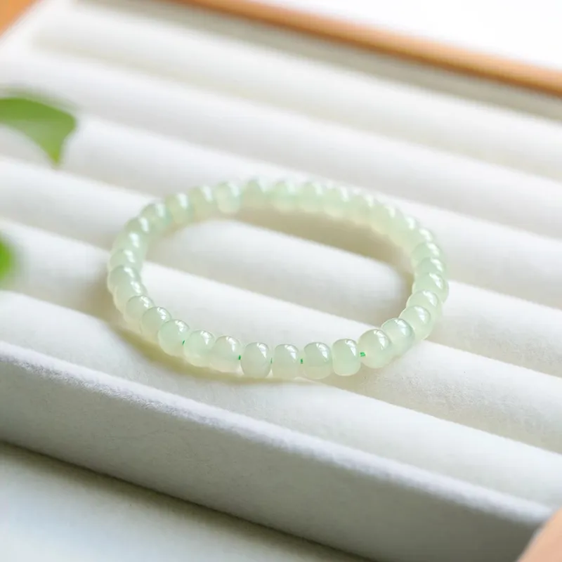 FANGYUANXIAOFU Hetian Jade Bracelets Green Jade Women's-2