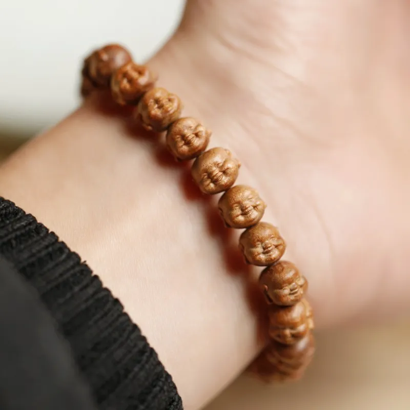 FANGYUANXIAOFU Laoshan Sandalwood Fragrance Precious Wood Bracelets Unisex-7