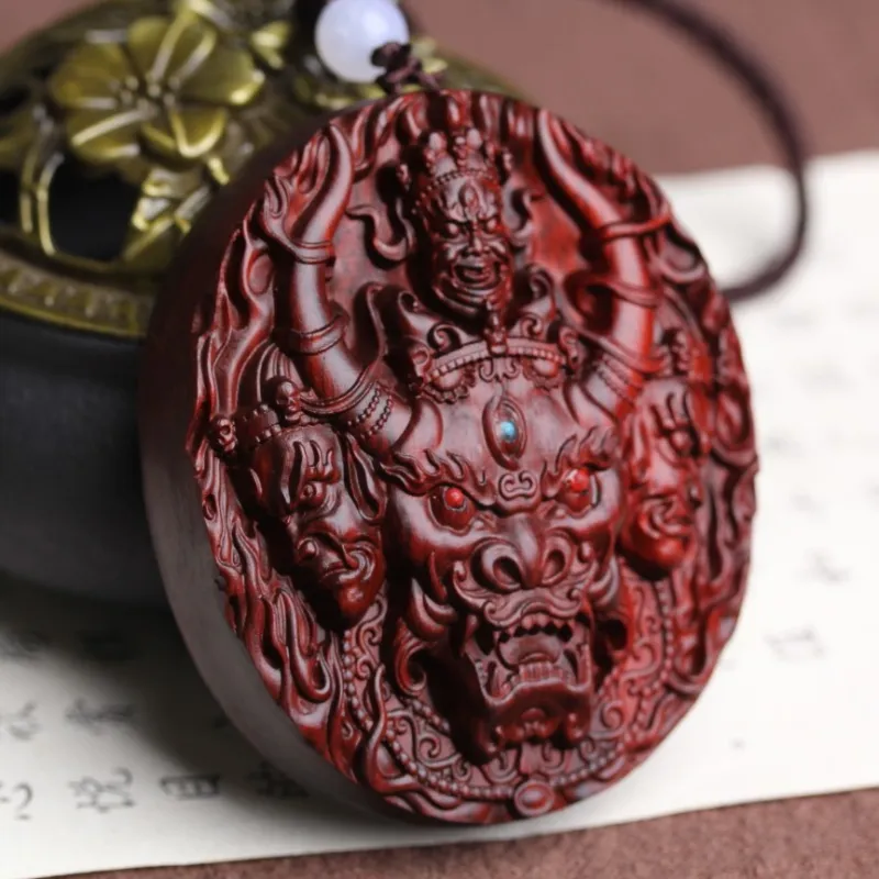 FANGYUANXIAOFU Pterocarpus Pendants Unisex-6