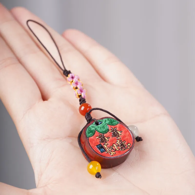 FANGYUANXIAOFU Pterocarpus Pendants Unisex-5
