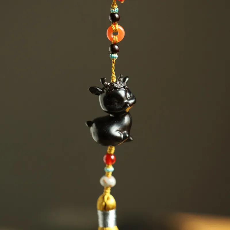FANGYUANXIAOFU African Blackwood Pendants Unisex-4