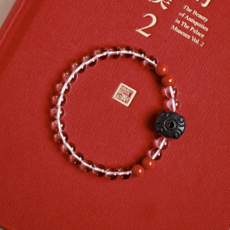 FANGYUANXIAOFU Rosewood Single Wrap, Beaded Bracelet Women's-4