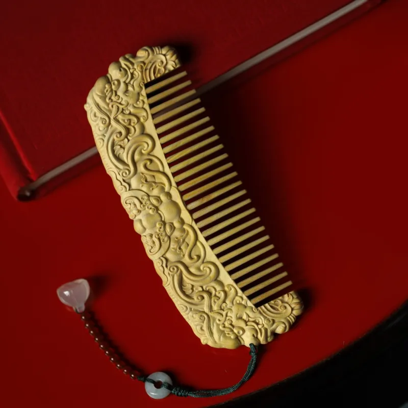 FANGYUANXIAOFU Boxwood Wooden Comb Women's-2