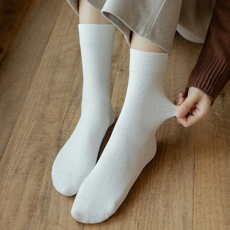 YINSHILIANGPIN Mid Calf Socks Women's 5 Pack-4