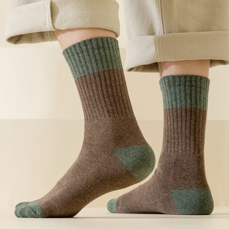 YINSHILIANGPIN Mid Calf Socks Men's 5 Pack-4