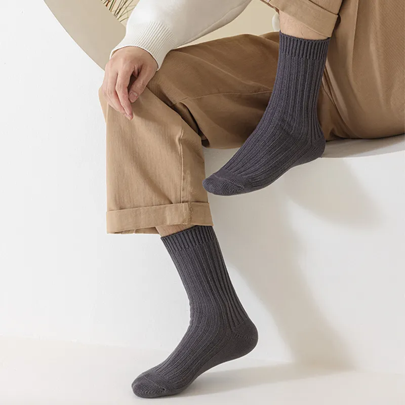YINSHILIANGPIN Mid Calf Socks Men's 5 Pack-6