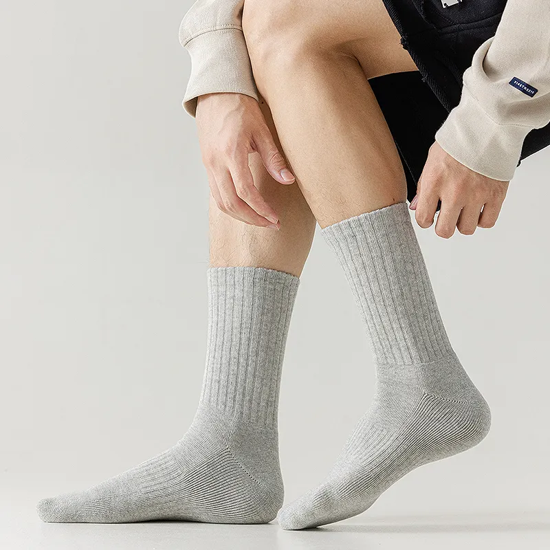 YINSHILIANGPIN Mid Calf Socks Men's 5 Pack-4