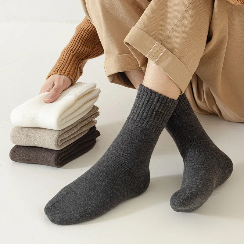 YINSHILIANGPIN Mid Calf Socks Men's 5 Pack-4