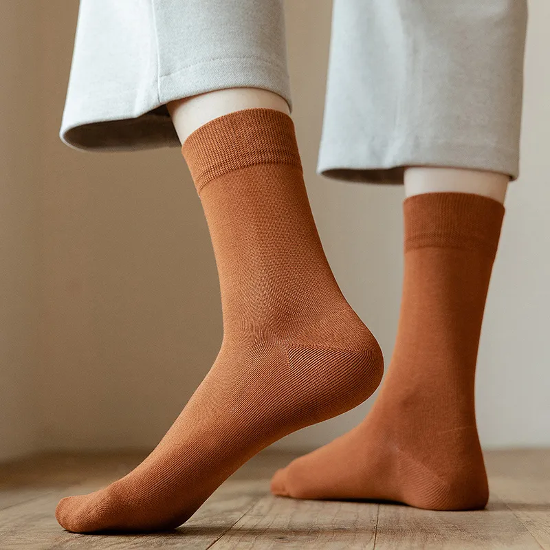 YINSHILIANGPIN Mid Calf Socks Women's 5 Pack-2