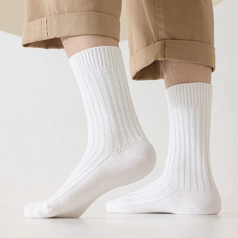 YINSHILIANGPIN Mid Calf Socks Men's 5 Pack-4