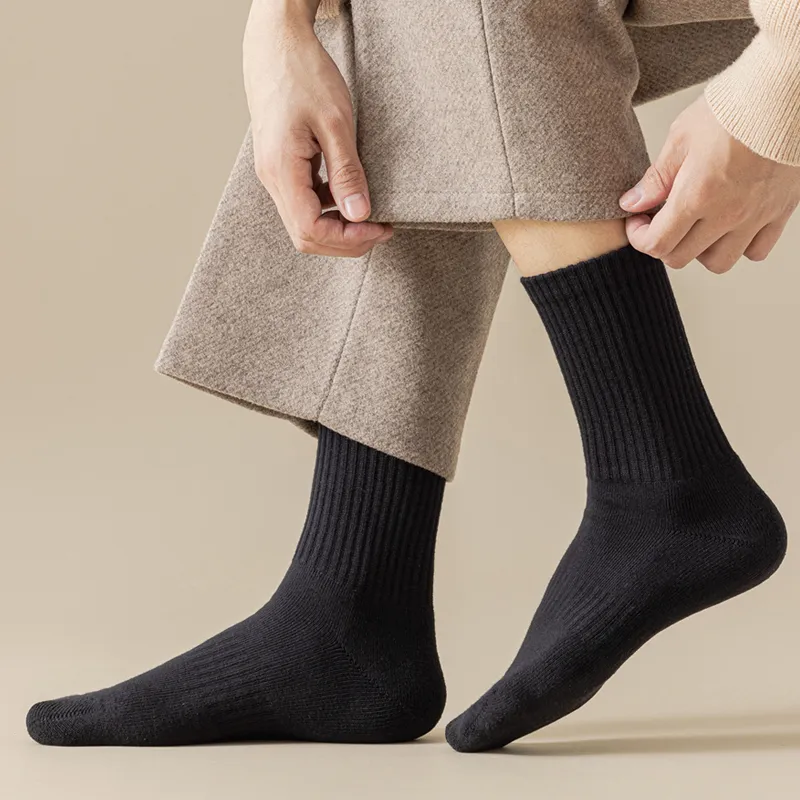 YINSHILIANGPIN Mid Calf Socks Men's 5 Pack-2