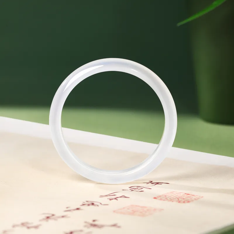 STYLEJING Chalcedony Jade Bangles Women's-2