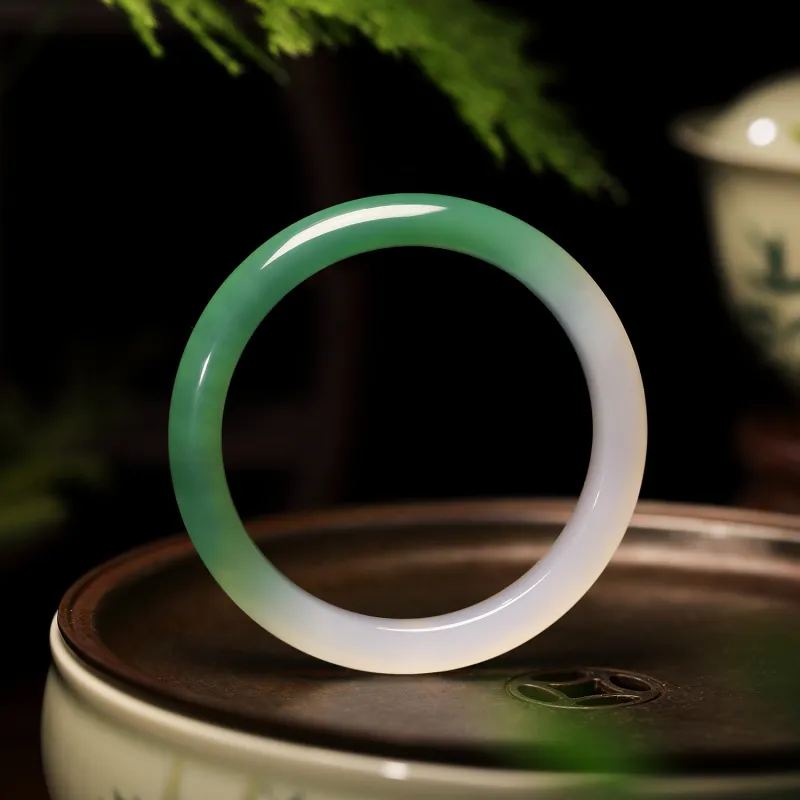 STYLEJING Chalcedony Jade Bangles Women's-17