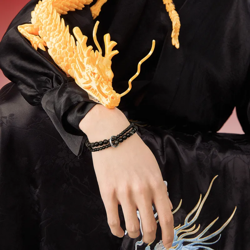 STYLEJING Obsidian Jade Bracelets Unisex-7